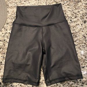 Faux Leather Biker Shorts